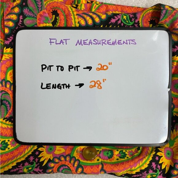 Vintage 60/70s Leisure Lady Bold Colourful Paisley Sleeveless Button Front Top S - Picture 4 of 12